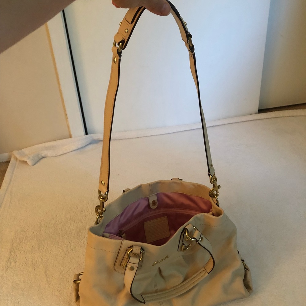 coach ivory satchel / vintage authentic - Picture 10 of 11